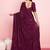 Purple ethnic motifs sequinned pure chiffon saree