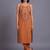 women ethnic motifs embroidered regular thread work kurta with trousers