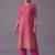 women ethnic motifs regular chanderi silk kurta with trousers & with dupatta