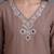 women embroidered regular mirror work kurta with trousers
