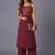 women floral embroidered regular thread work kurta with palazzos