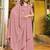 peach peach striped beads and stones embellished saree
