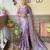 Lavender floral sequinned saree