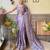 Lavender floral sequinned saree
