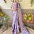 Lavender floral sequinned saree