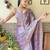 Lavender floral sequinned saree