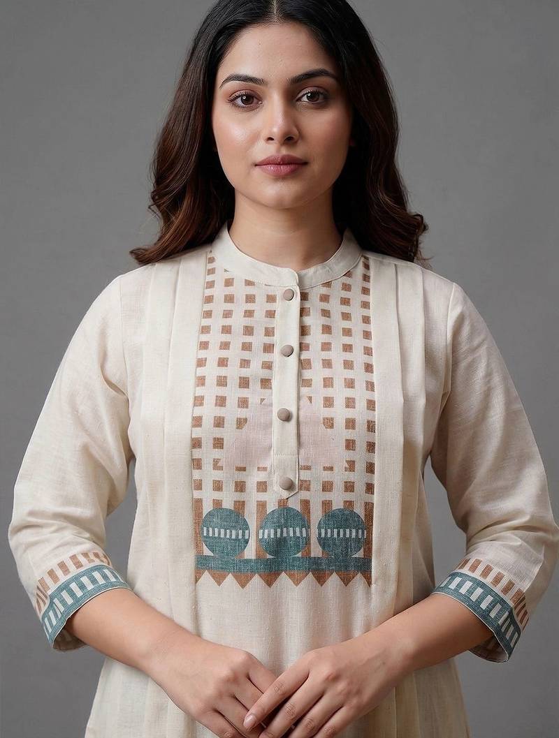 women printed regular kurta with trousers & with dupatta