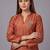 women ombre dyed regular thread work kurta with trousers