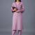 women ethnic motifs embroidered regular thread work kurta with trousers