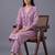 women ethnic motifs embroidered regular thread work kurta with trousers