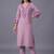 women ethnic motifs embroidered regular thread work kurta with trousers