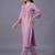women ethnic motifs embroidered regular thread work kurta with trousers
