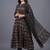 women ethnic motifs printed tiered kurta with trousers & with dupatta