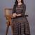 women ethnic motifs printed tiered kurta with trousers & with dupatta