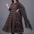 women ethnic motifs printed tiered kurta with trousers & with dupatta