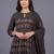 women ethnic motifs printed tiered kurta with trousers & with dupatta