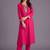 women ethnic motifs regular thread work kurta with trousers & with dupatta