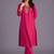 women ethnic motifs regular thread work kurta with trousers & with dupatta