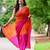 Pink woven design embellished sequinned designer saree