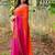 Pink woven design embellished sequinned designer saree