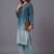 women ombre dyed regular beads and stones kurta with trousers