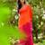 Pink woven design embellished sequinned designer saree