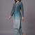 women ombre dyed regular beads and stones kurta with trousers