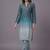 women ombre dyed regular beads and stones kurta with trousers