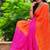 Pink woven design embellished sequinned designer saree