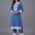 women ethnic motifs embroidered regular thread work kurta with trousers