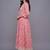 women ethnic motifs printed regular thread work kurta with trousers & with dupatta