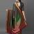 Green green & burgundy ethnic motifs zari silk blend banarasi saree