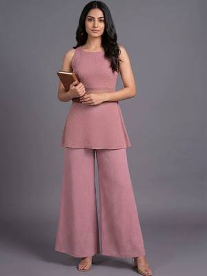 women regular top with palazzos 1
