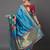 Blue blue & gold-coloured silk blend woven design banarasi saree