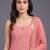 women regular thread work silk crepe kurta with trousers & with dupatta