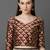 beige beige & maroon silk blend printed banarasi saree
