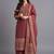 women ethnic motifs printed regular kurta with palazzos & with dupatta