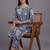 women floral printed regular kurta with trousers & with dupatta