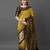 mustard mustard yellow silk blend solid banarasi saree