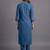 women ethnic motifs embroidered regular thread work kurta with trousers