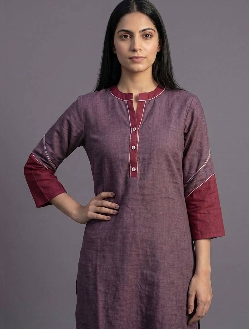women regular kurta with trousers