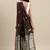 brown brown & silver-toned woven design zari lichi silk blend belted banarasi saree