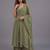 women ethnic motifs printed layered kurta with palazzos & with dupatta