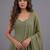 women ethnic motifs printed layered kurta with palazzos & with dupatta