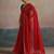 red ethnic striped printed leheriya saree