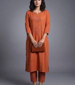 women ethnic motifs regular mirror work kurta with trousers