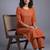 women ethnic motifs regular mirror work kurta with trousers