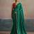 Green striped zari leheriya saree
