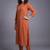 women ethnic motifs regular mirror work kurta with trousers