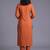 women ethnic motifs regular mirror work kurta with trousers
